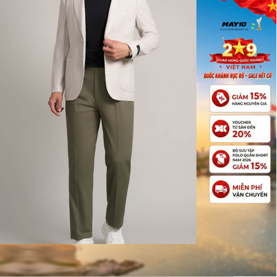 Quần kaki nam May 10 có ly mã 020124277CL 3KD