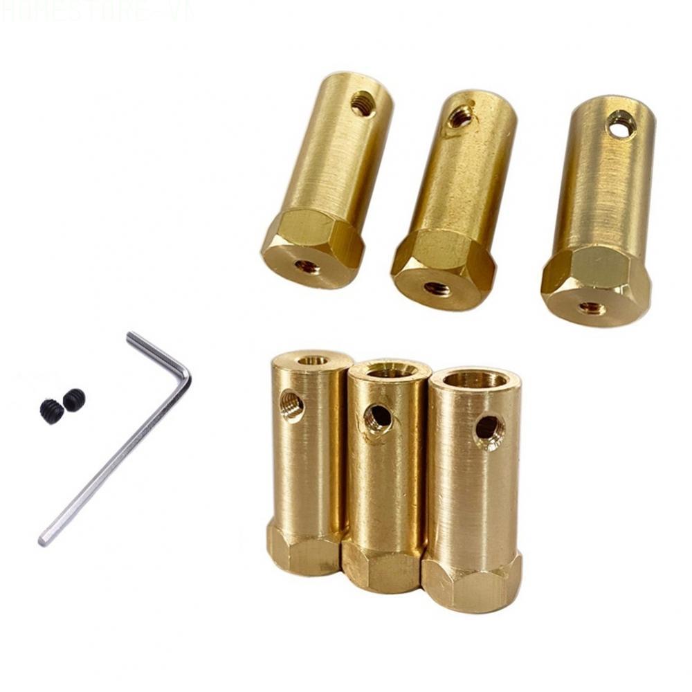 [Homestore]Copper Hex Coupling Sleeve for Extended Transmission Shaft 5mm Inner Diameter