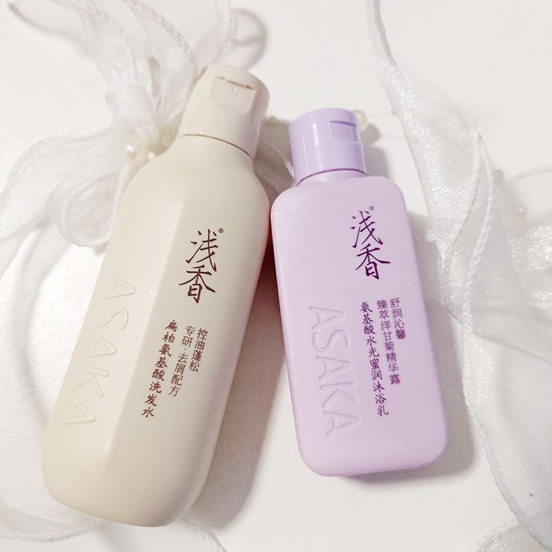 ASAKA Nhẹ Hương Thơm Cypress Amino Acid Dầu Gội Amino Acid Ánh Sáng Nước Mật Ong Dưỡng Ẩm Body Wash 
