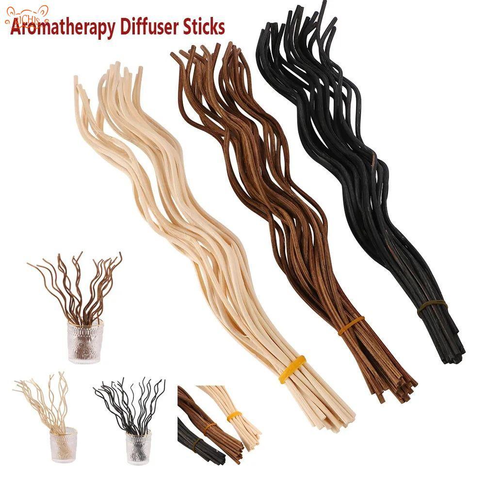 RICHIS 20 Chiếc Diffuser Stick, Long Wavy Home Fragrance Air Freshener Mây, Reed Fragrance 28CM Blac