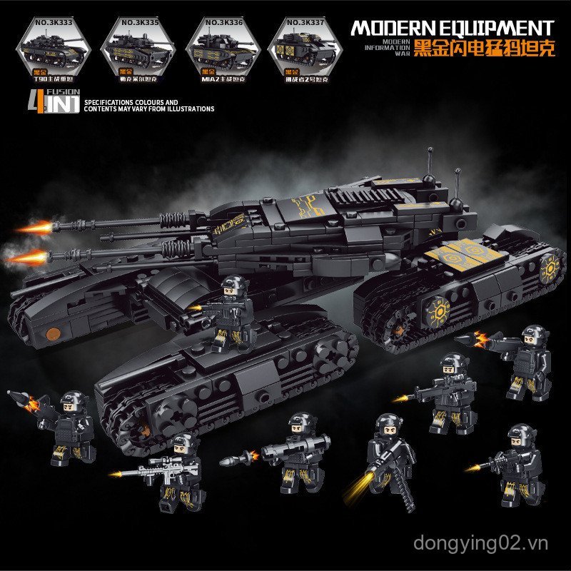 Xe tăng quân sự Le T90 Major Tank Challenger No. 2 Đồ chơi khối xây dựng cao phù hợp với giáo dục tr