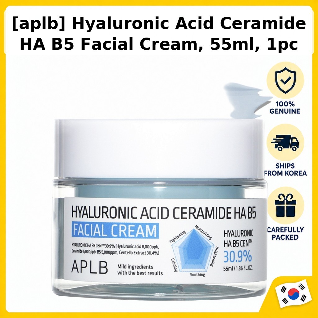[amplb] Kem dưỡng da mặt Hyaluronic Acid Ceramide HA B5, 55ml, 1pc / Kem dưỡng da mặt Hàn Quốc / Cer