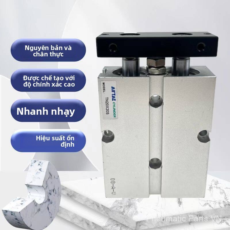 Xi lanh kép AIRTAC TN10/16/20/25 hành trình 10-100mm, chính hãng chống rỉ