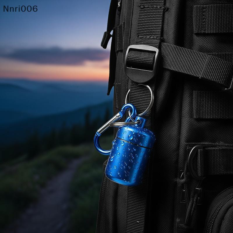 [N6] Móc khóa hộp đựng thuốc Mini: Hộp đựng du lịch chống nước có móc khóa [Vn]