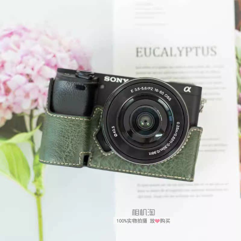 Thích hợp cho Sony A6400 A6300 A6100 A6000 Bao Da Đế A6100 Vỏ Bảo Vệ Di Động Nửa Bộ