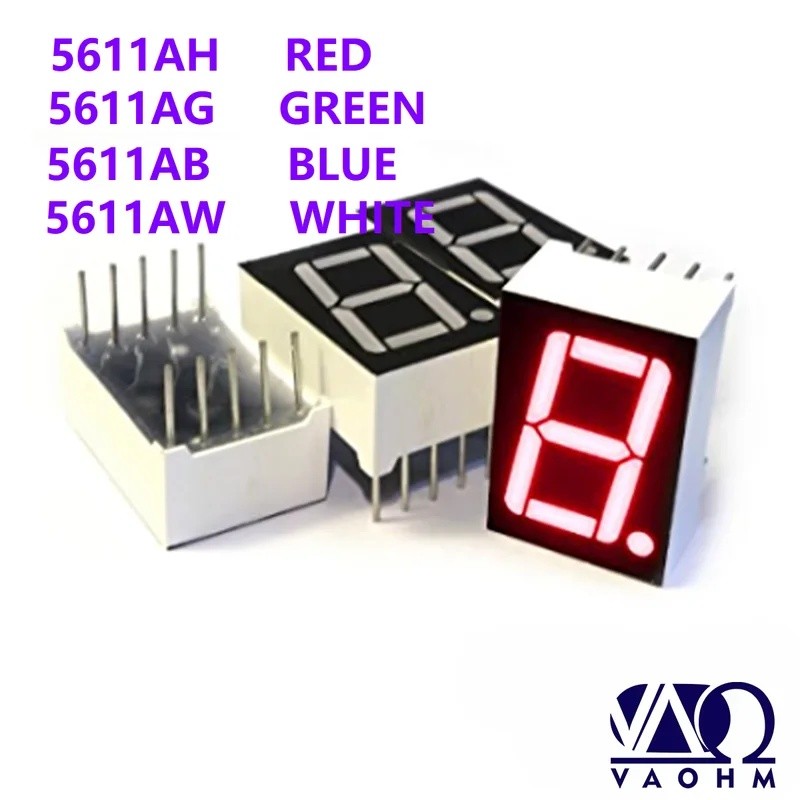 10 CHIẾC 5511AH 5511AB 5511AG 5511AW 0.56 Inch Ống Cathode Thông Thường Một Chữ Số Bảy Đoạn Led Hiển