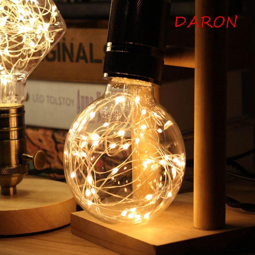 DARON Dây Đồng Bóng Đèn RGB Chiếu Sáng Tiệc Cưới Retro Ngày Lễ Trang Trí Nhà Edison Dây Đèn