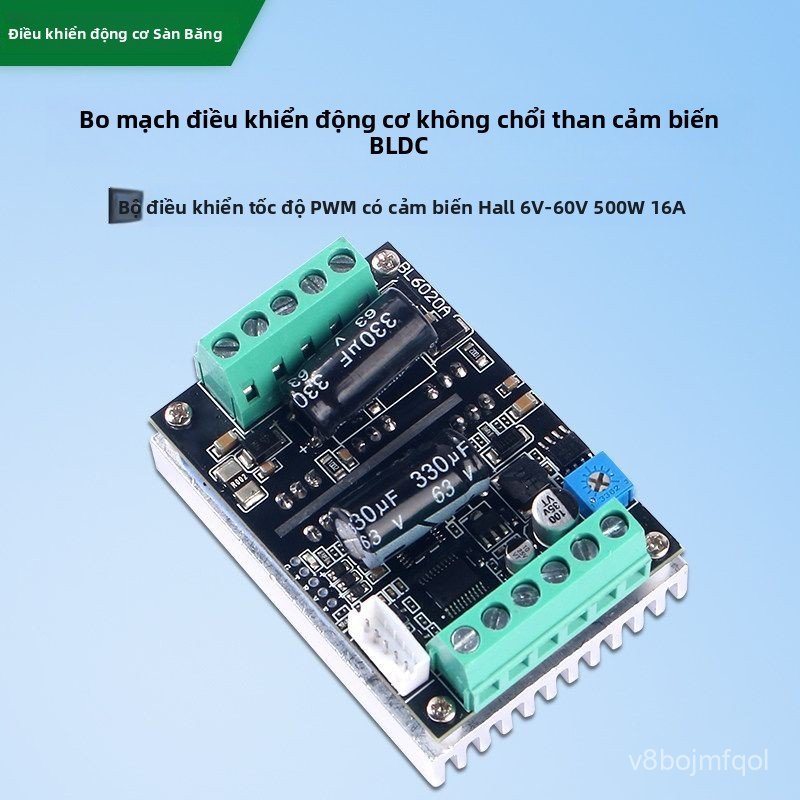 Bo mạch điều khiển động cơ BLDC ba pha có Hall 500W điều tốc PWM mô-men lớn