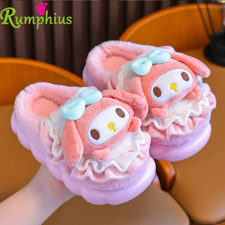 Rumphius Dép Giữ Nhiệt Đáng Yêu Cho Bé Gái Thu Đông Hoạt Hình Đế Mềm Chống Trơn Trượt Giày Trẻ Em Size 24-41