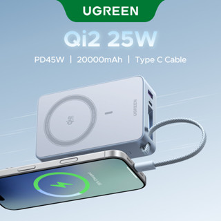 【Pin Sạc Dự Phòng Có Thể Đặt Hàng 20000mah Pin dự phòng sạc nhanh không dây từ tính UGREEN 45W Cáp USB-C + Sạc không dây 