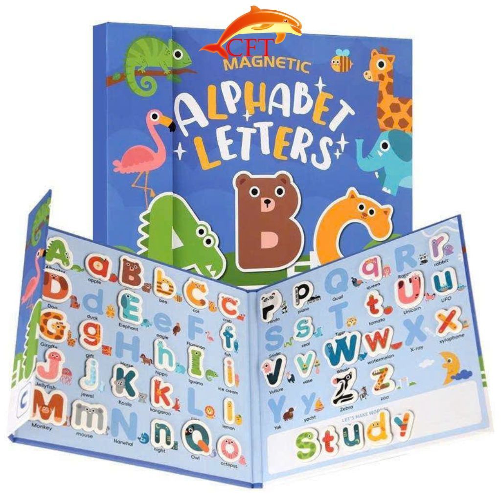Kho sỉ SLL - Bảng Học Nam Châm Từ Tính Chữ Số Chữ Cái Tiếng Anh ABC  Animal Alphabet Letters