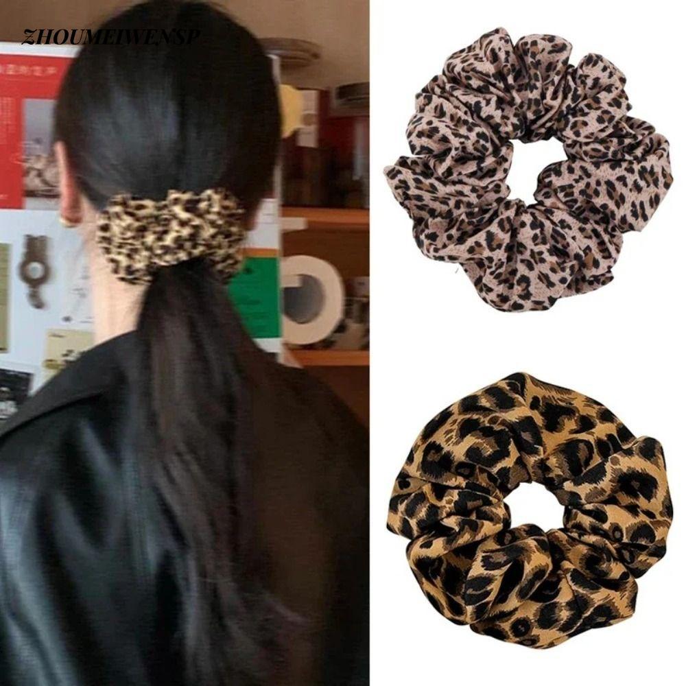 ZHOUMEIWENSP Scrunchies Da Báo, Vải Co Dãn Thanhs Lịch Cho Nữ
