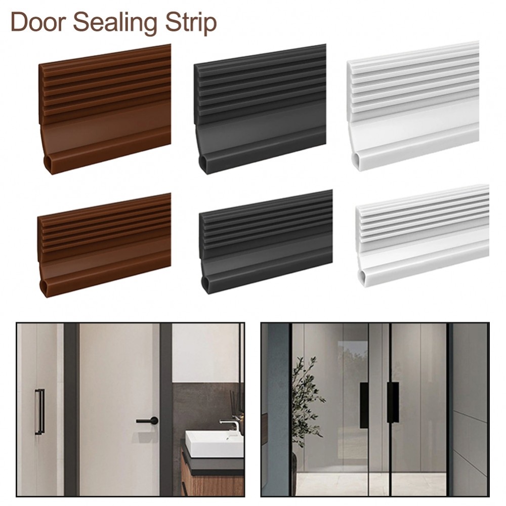 Door Seal Strip Noise Reduction Chambers Draft Blocking Feature For Doors