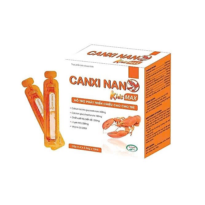 CANXI NANO KIDS MAX ( HỘP 20 ỐNG * 10ML )