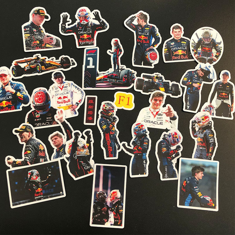 Vistapan Sticker F1 Formula One Red Bull Hàng hóa Racer Sticker Sổ tay pad