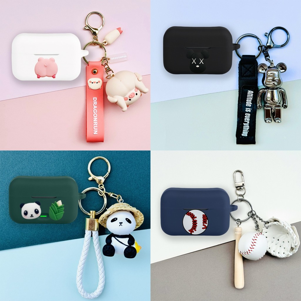 Case for MOONDROP Pudding Silicone Soft Case Cartoon Panda Keychain Suitable for MOONDROP Pudding Sh