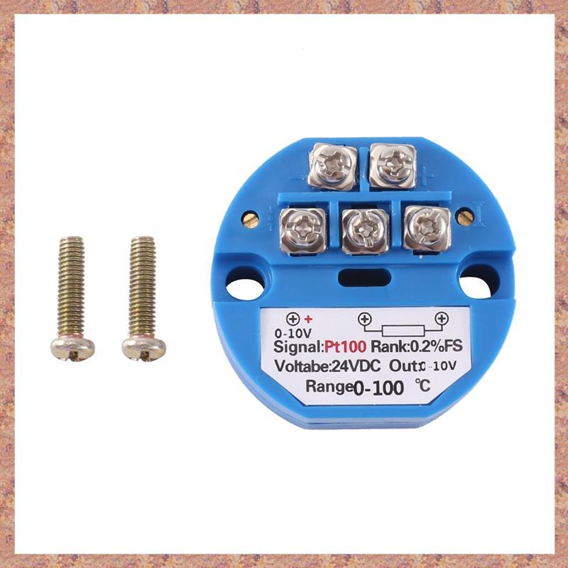PT100 Loại sang 0-10V 0-100 Độ RTD Đầu vào 0-10 a Đầu ra DC24V Bộ phát nhiệt độ chịu nhiệt (R F C V)