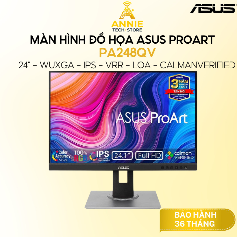 Màn Hình Đồ Họa ASUS ProArt PA248QV (24" - WUXGA - IPS - VRR - Loa - CalmanVERIFIED)