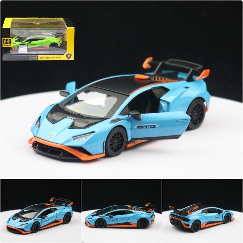 Caipo CCA 1: 40 Hợp Kim Xe Mô Hình Lamborghini STO Đua Xe Thể Thao Trẻ Em Đồ Chơi Mô Hình Kéo Lại Cử