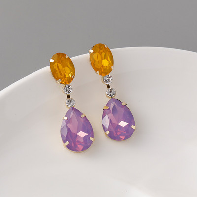 Pinkdudu Mùa Hè Tối Giản Giọt Nước Hình Bầu Dục Đinh Tán Thanh Lịch Đơn Giản Tòn Ten Thả Bông Tai Đa Năng Hàng Ngày Sang Trọng Phụ Kiện PD2358