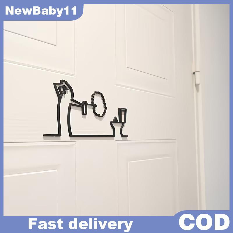 NY 3D In Hình Tối Giản Dây Vệ Sinh Ký Tự Dính Nghệ Thuật Treo Tường Hiện Đại Chống Thấm Nước Trang T