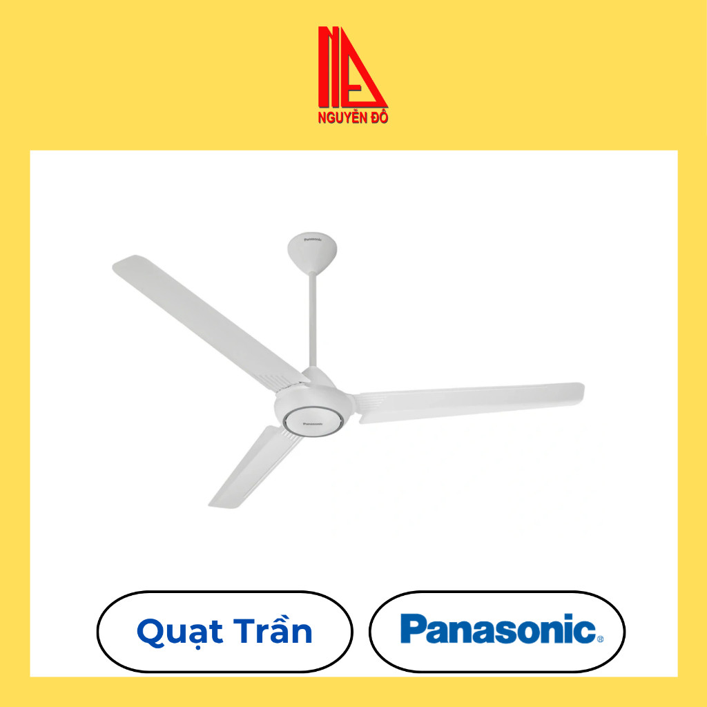 Quạt Trần 3 Cánh Panasonic F-60FV2, Công Suất 74W, Màu Trắng, Hộp số điều khiển 5 cấp độ