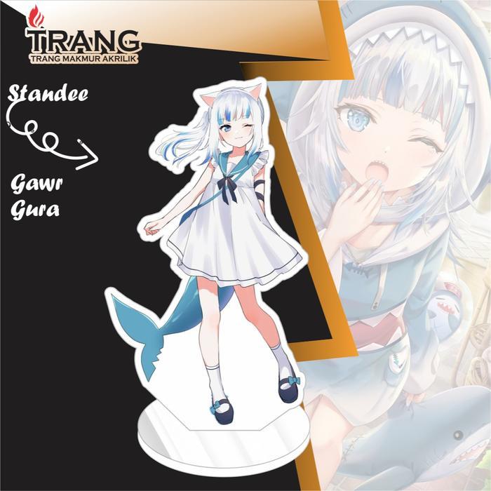 Standee Figure Akrilik Gawr Gura VTuber Hololive / Standing Action figure Gawr Gura VTuber Hololive 
