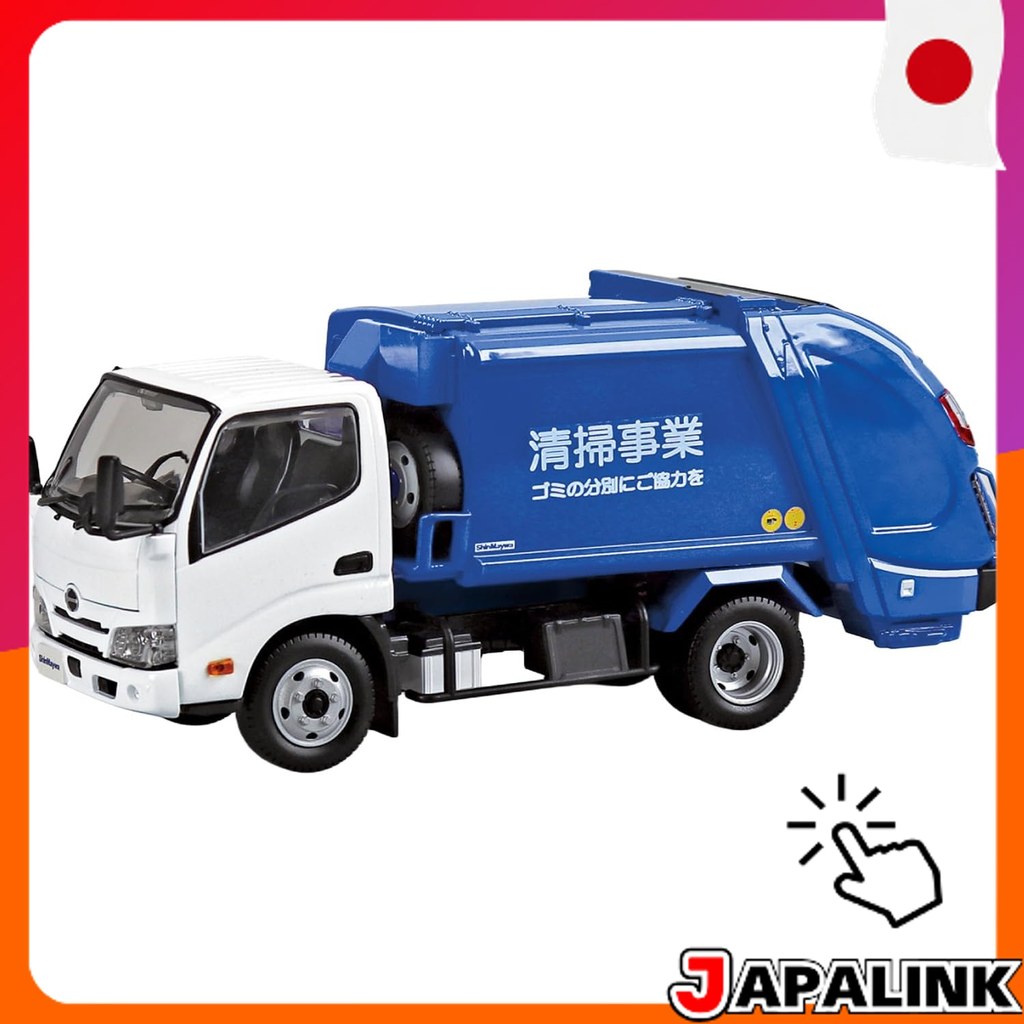 AOSHIMA Mô Hình Lắp Ráp Xe Tải Hino Dutro Packer Xe Ép Rác Tỷ Lệ 1/32 Snap Kit No.25-PK
