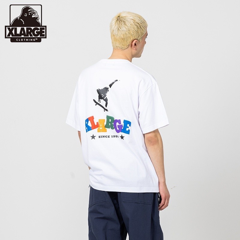 Hàng sẵn có F169 XLARGE xu hướng nam xuân hè áo thun cổ tròn in cotton mới