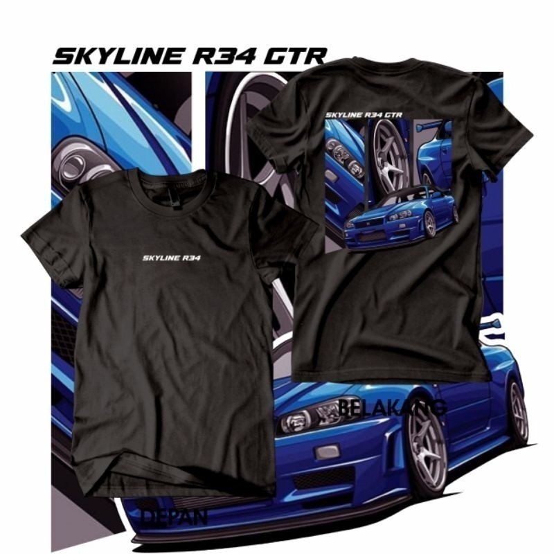 2026 Áo thun thời trang ô tô R32 R34 R35 JDM Hakosuka Áo thun Nissan Skyline GTR
