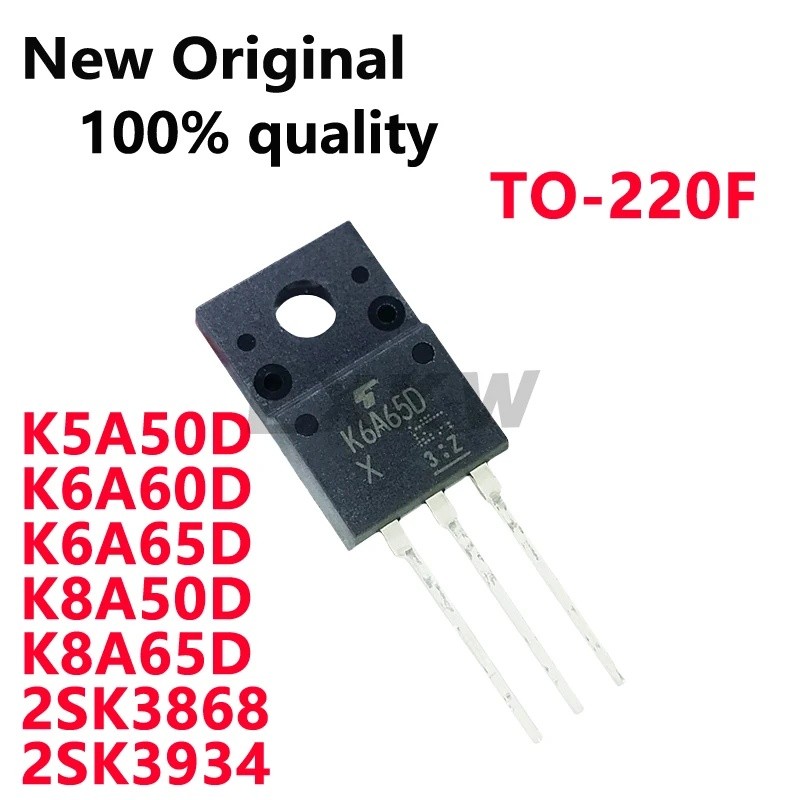 5 CÁI K5A50D K6A60D K6A65D K8A50D K8A65D 2SK3868 K3868 2SK3934 K3934 TO-220F MOS Bóng bán dẫn hiệu ứ