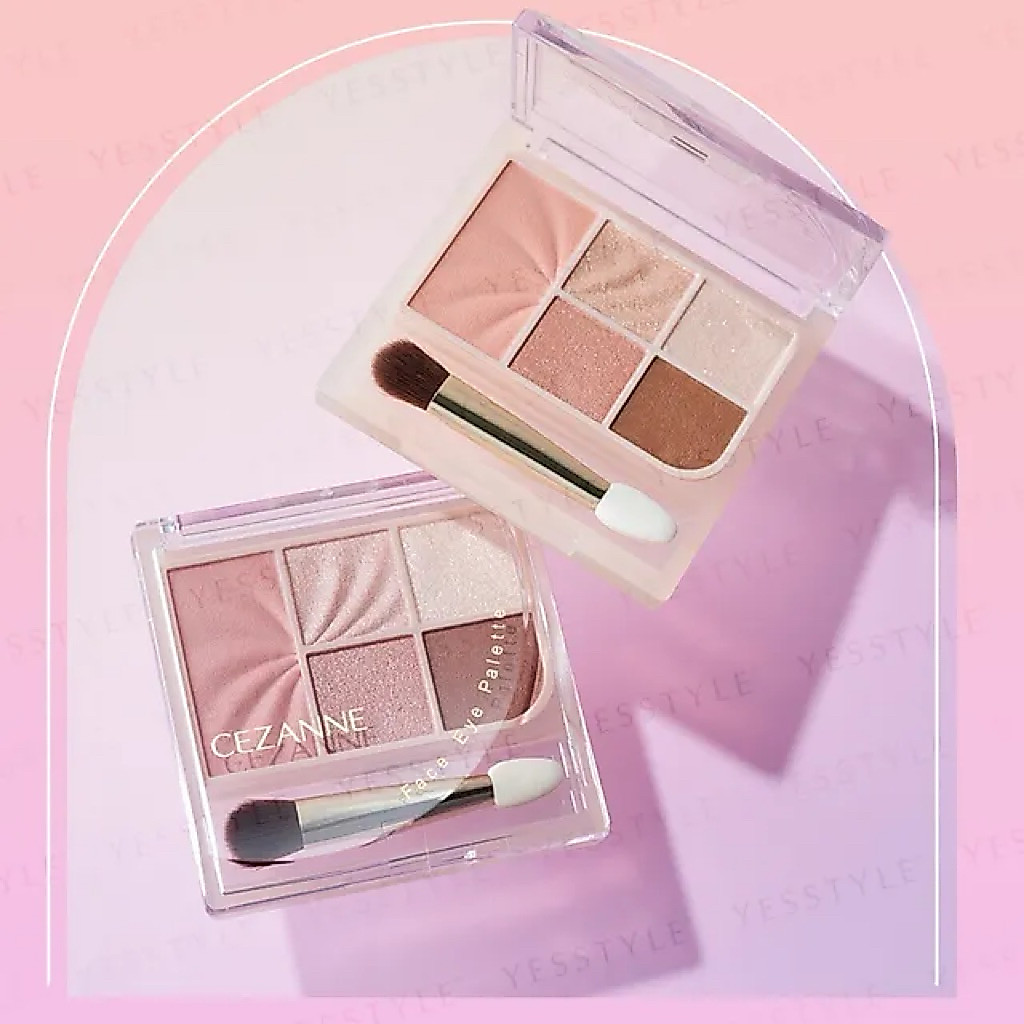 Phấn má và mắt Cezanne Face eye palette 01 02