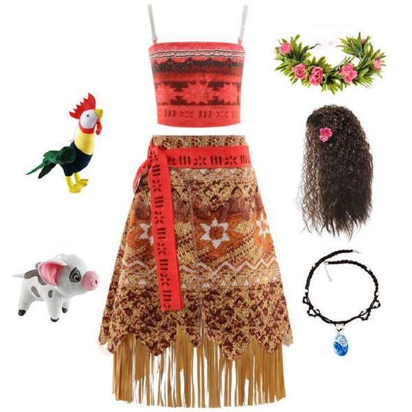 Đại Dương Lãng Mạn cos Moana Hula Đầm Moana cosplay Trang Phục Hula Hawaii Đảng Hiển Thị