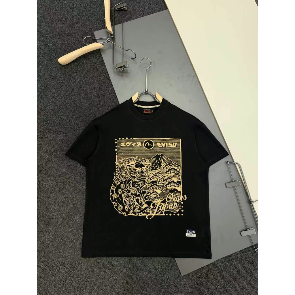 Áo thun Evisu / Áo thun Evisu in hình ngắn tay nam nữ Áo thun ngắn tay Áo thun bên ngoài Áo thun tho