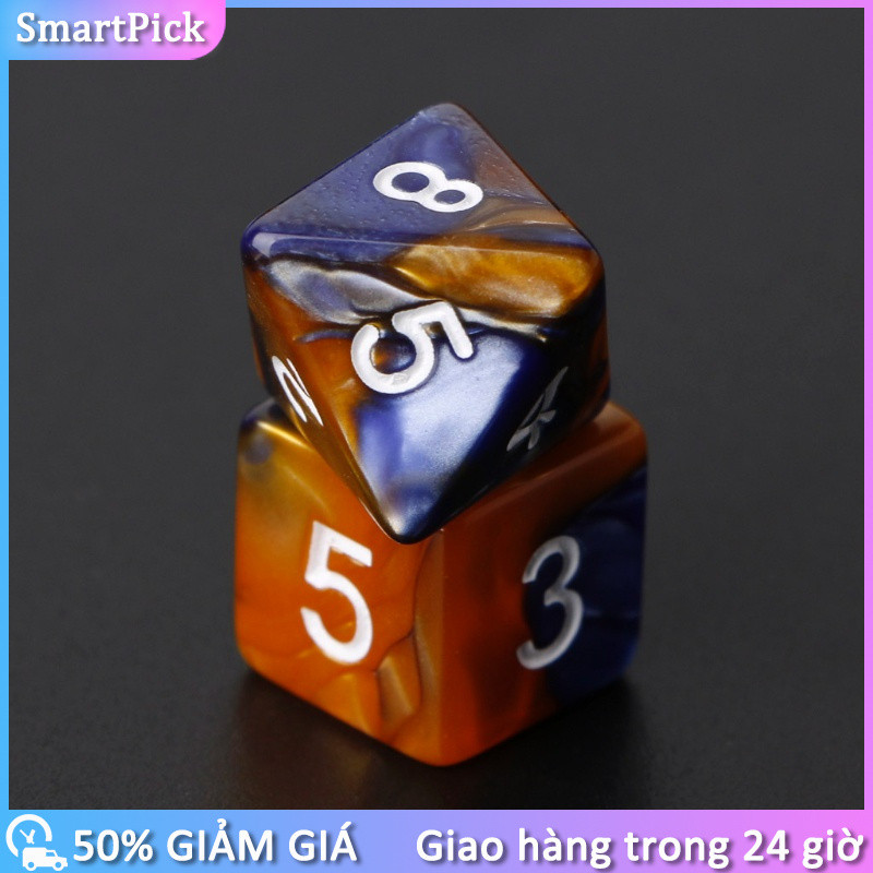 Xúc xắc 7 viên đa diện chất lượng cao cho game DND giao ngay