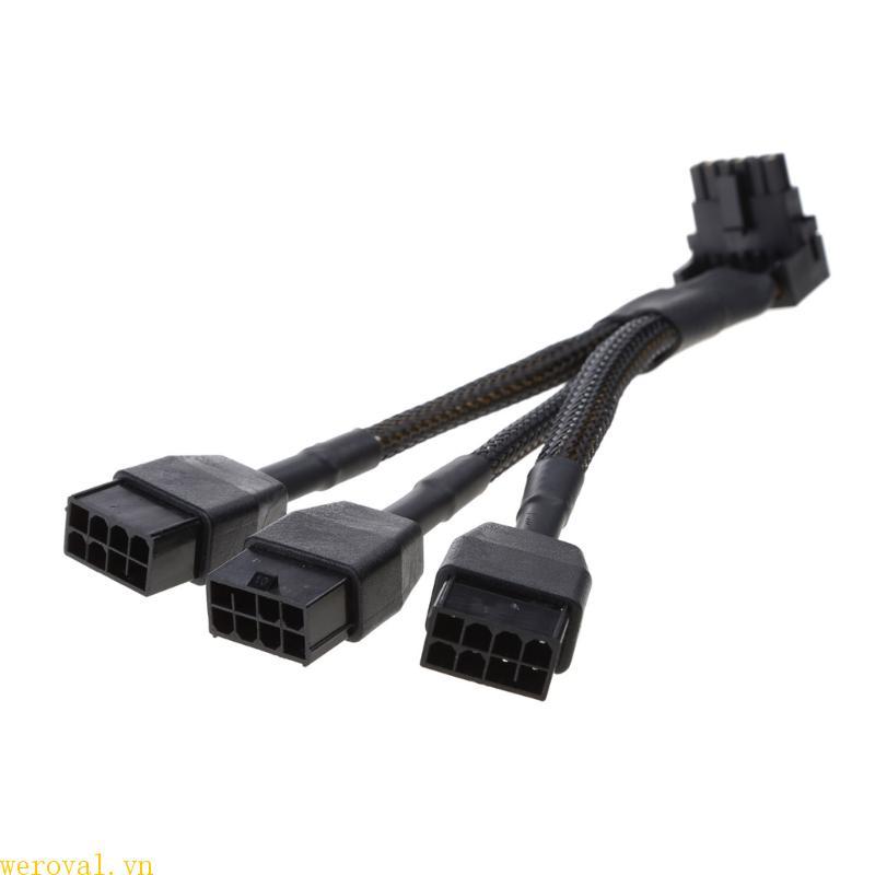 WER 3x8pin sang 16Pin 12 + 4Pin GPU Adapter Cáp Dây Nguồn Để Quản Lý Không Gian