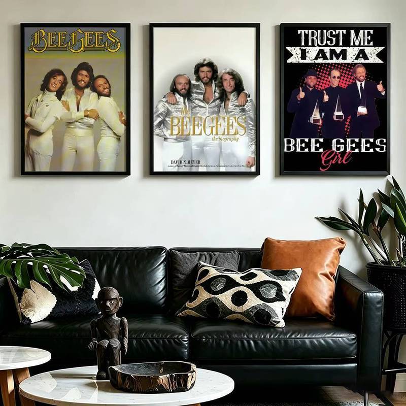 Bee Gees Anh Pop Disco Ban Nhạc Âm Nhạc Thẩm Mỹ Áp Phích Không Khung Canvas Treo Tường Nghệ Thuật Tr