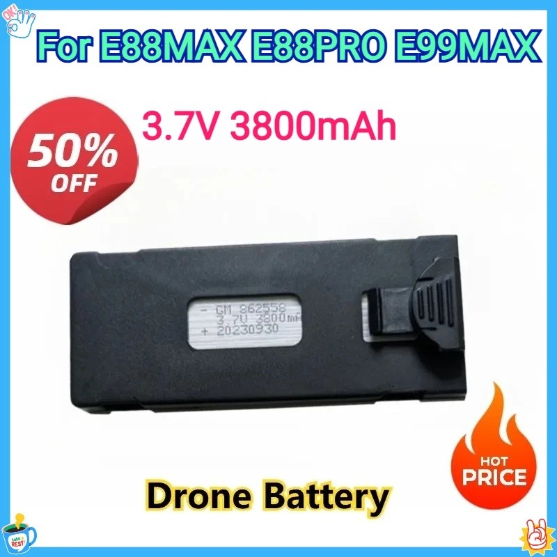 Pin kỹ thuật số thay thế Pin Lithium mô-đun 3.7V 3800mAh cho E88MAX E88PRO E99MAX E525 P1 P3 Máy bay
