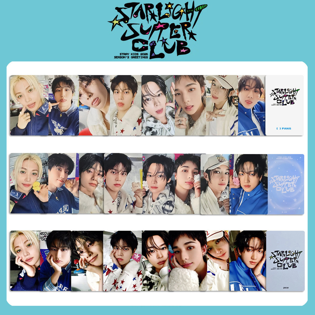 Stray kids 2026 Lịch Để Bàn Photocard STRAIGHT SUPPER CLUB Photocard