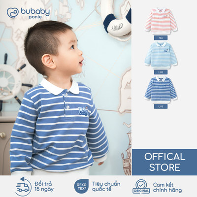 Áo Polo dài tay Mini Lines BU Baby Ponie, áo dài tay thu đông, áo dài tay trẻ em | PCT310300