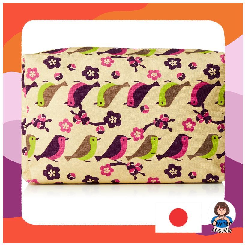 6R062 GU-21 Canvas Square Pouch ⑥ Uguisu Beige / GU-21-6 Beige