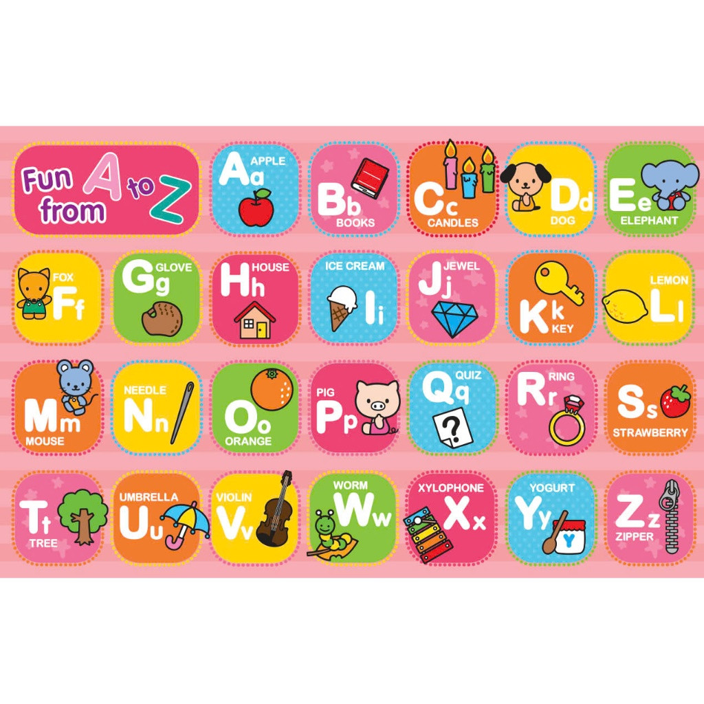 Decal Bảng Chữ Cái Tiếng Anh Cho Bé – Dán Nguyên Tấm, Trang Trí Lớp Mầm Non Học Alphabet
