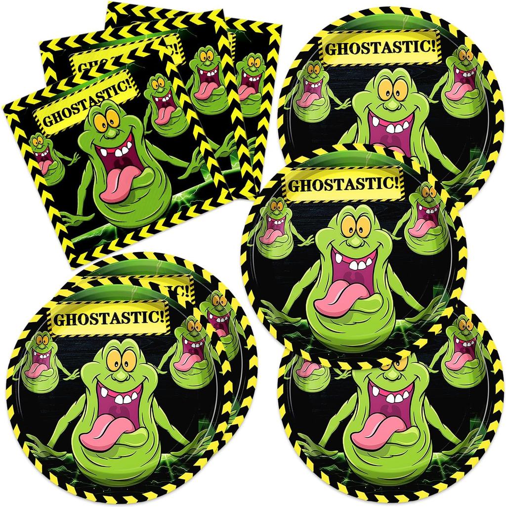 40 Chiếc Ghost-busters Bộ Đồ Dùng Dự Tiệc, Đồ Trang Trí Sinh Nhật Bộ Đồ Ăn Với 20 Đĩa 7 '' 20 Khăn Ă