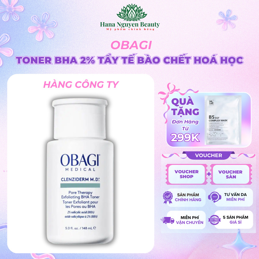 Toner BHA 2% OBAGI Clenziderm M.D. Pore Therapy Exfoliating Tẩy Tế Bào Chết Hoá Học Chiết 30ml và fu