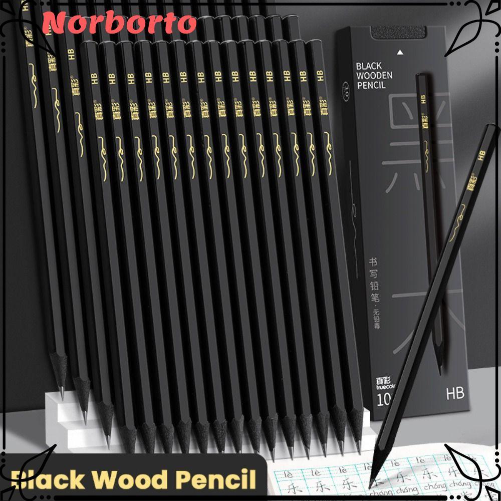 NORBORTO 10 / 30 CHIẾC Phác Thảo Bút Chì, Gỗ Đen Chì Chì Chì Chì Than Chì Chì Chì Chì Chì Chì, Đa Nă