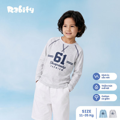   Áo thun dài tay bé trai Rabity 910.031
