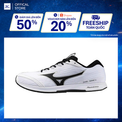 Giày Chạy Bộ Unisex Mizuno Duel Sonic 4 - Trắng Đen - U1GD257003