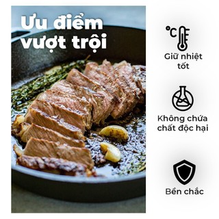Lodge - Chảo gang - 26.04cm giữ và phân phối nhiệt hoàn hảo sử dụng được trên mọi loại bếp