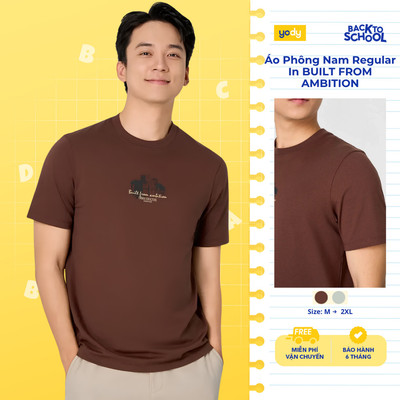 [BST Comfort Me-We] Áo Phông Nam Yody Regular In BUILT FROM AMBITION MCTS26S042