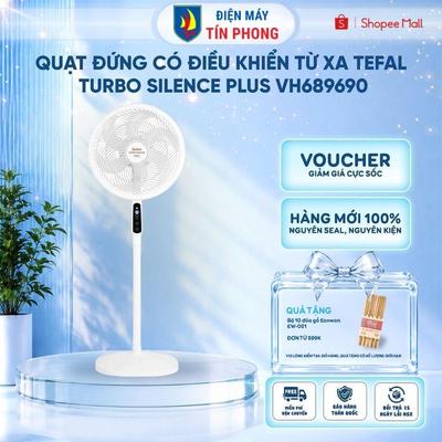 Quạt đứng có điều khiển từ xa Tefal Turbo Silence Plus VH689690 - Gió đối lưu đa chiều
